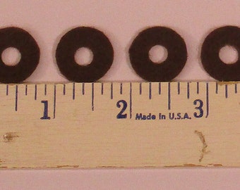 Nuovo set di quattro rondelle in feltro con pomello marrone da 3/4" - Protezione in legno per vecchia radio a tubo vintage anticata