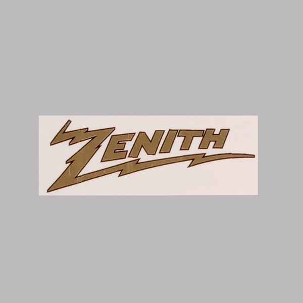 Zenith Radio Logo Water Slide Decal Sticker- Old Antique Wood, Bakelite or Catalin Vintage Tube Radio Restoration