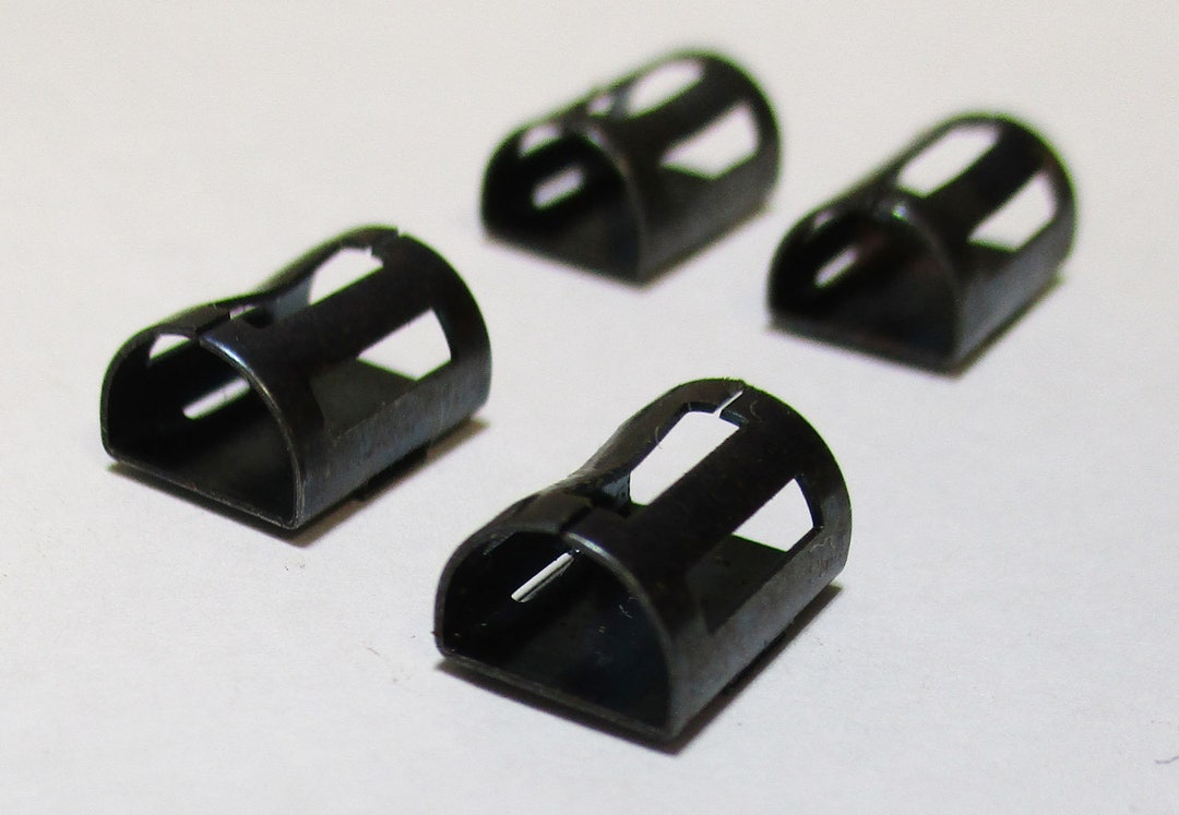 Metal d Knob Inserts for Old Antique Tube Radio Half Moon/d Shaped
