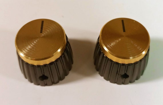 One Set of Two Knobs Antique Vintage Amplifier, Guitar, or Radio