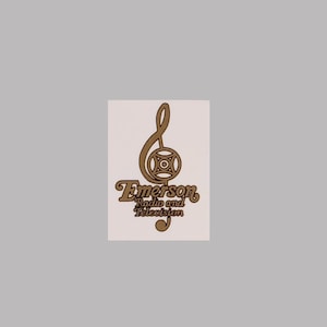 Emerson Radio Logo Water Slide Decal Sticker- Old Antique Wood, Bakelite or Catalin Vintage Tube Radio Restoration