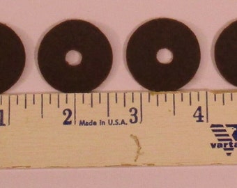 New 1 1/8" Brown Knob Felt Washers Set of Four - Old Antique Vintage Tube Radio Wood Protection