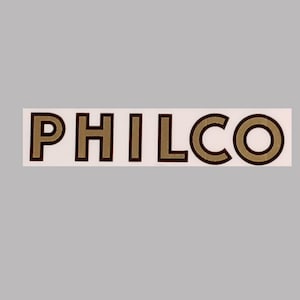 Philco Radio Logo Water Slide Decal Sticker- Old Antique Wood, Bakelite or Catalin Vintage Tube Radio Restoration