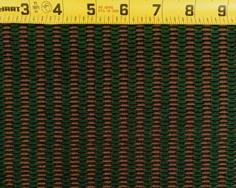 Tela vintage dorada y verde bosque para rejilla de altavoz de radio o amplificador antiguo - Restauración de rejilla de radio, estéreo, consola o amplificador