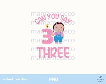 instant download · ms. rachel, can you say third png, songs for littles, ms. rachel 3rd birthday party png, ms. rachel clip art for birthday