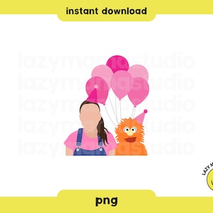 sofort download · ms. quechel lied für littles png · ms. rachel und herbie ballon png ms. rachel Baby Mädchen Geburtstagsparty Clip Art