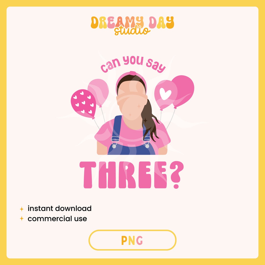 Instant Download · Ms. Rachel Pink Hearts PNG · Can You Say Three · Ms ...