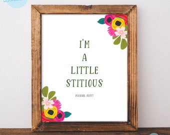 Printable Wall Art | I'm a Little Stitious | Instant Download