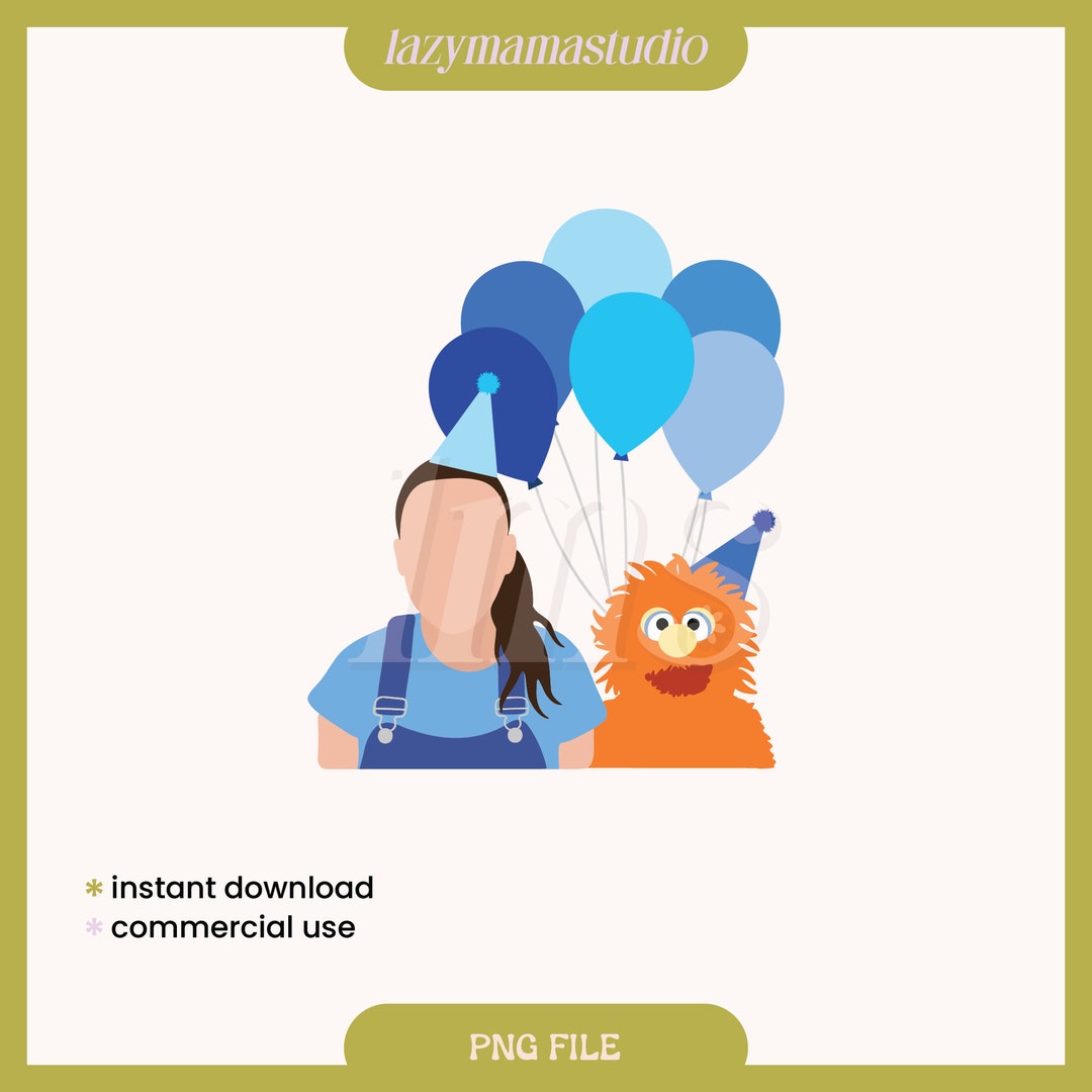 Instant Download Ms. Rachel and Herbie Birthday Png File Ms. Rachel