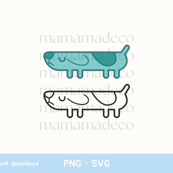 Bluey Long Dog Svg - Etsy Norway