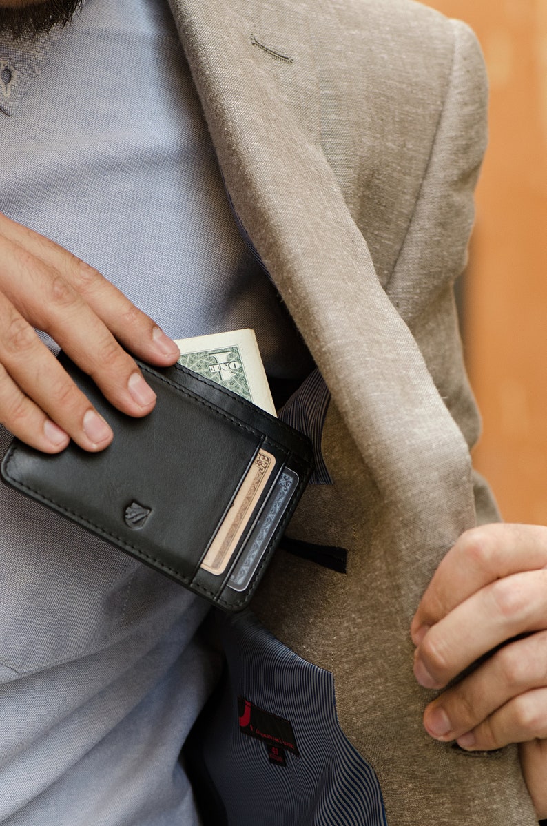 ID Wallet Front Pocket ID Wallet Slim Wallet With Id Etsy