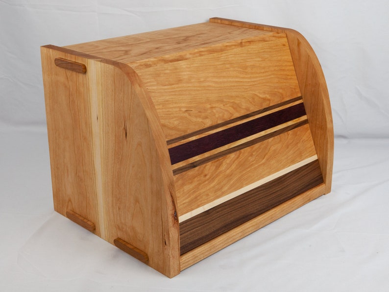 Solid Hardwood Bread Box and Cutting Board image 1