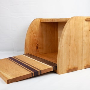 Solid Hardwood Bread Box and Cutting Board image 9