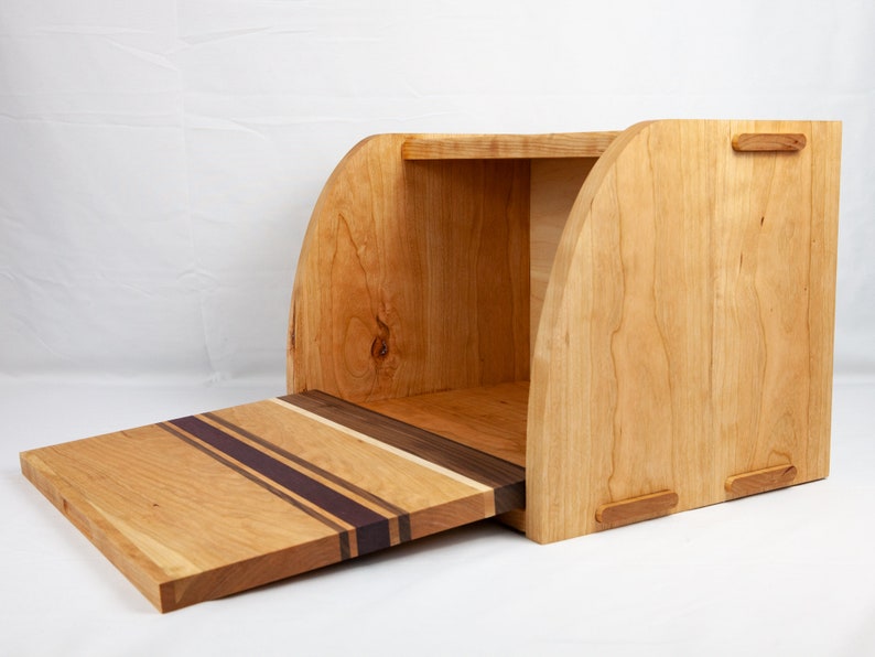 Solid Hardwood Bread Box and Cutting Board image 9