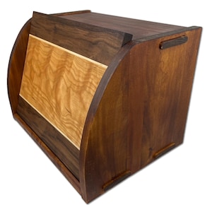 Solid Hardwood Bread Box and Cutting Board