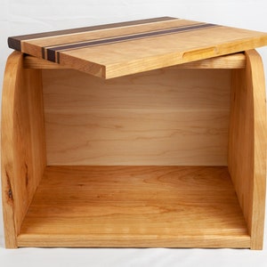 Solid Hardwood Bread Box and Cutting Board image 4