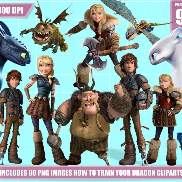 How to train your dragon clipart 90 png images, printable How to train your dragon clipart, digital instant download, birthday party png