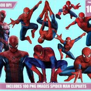 clipart di spiderman 100 png clip art trasparente, spiderman digitale, download istantaneo di spiderman stampabile, immagini clipart di spiderman spiderman