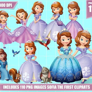 Sofia the first clipart 110 png images, printable Sofia the first png clipart images, digital download, instant download, sofia birthday png