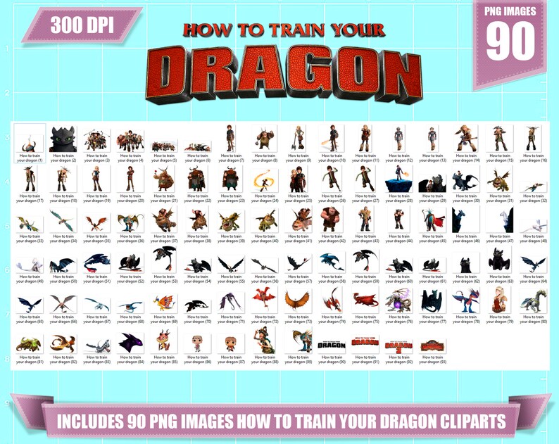 How to train your dragon clipart 90 png images printable Etsy