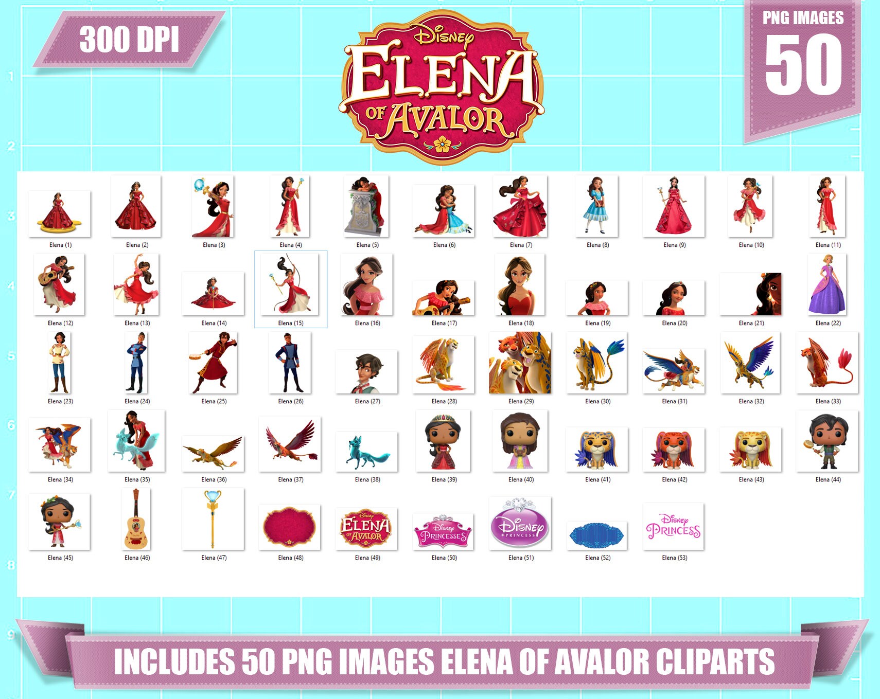 Elena of Avalor Clipart 50 Png Images Printable Elena of - Etsy