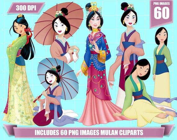 Mulan clipart 60 png images printable Mulan png clipart digital instant download digital Mulan princess png images mulan birthday party
