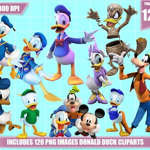 Può includere: Una collezione di 120 immagini clipart di personaggi dei cartoni animati con Paperino, Topolino, Pippo e altri personaggi Disney. Le immagini sono in formato PNG e hanno una risoluzione di 300 DPI.