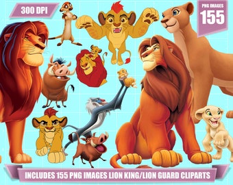Lion King Clipart: 155 PNG Images (Digital Download)