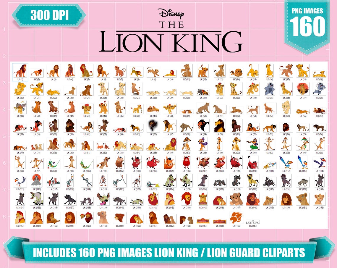 Lion King Clipart 155 Png Images Printable Lion King Lion | Etsy