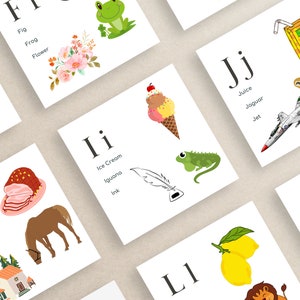 Digital ABC Flashcards for Kids, Montessori Learning