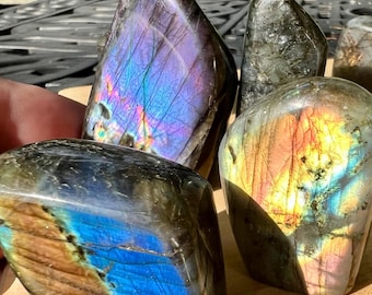 Labradorite Freeform Standing mini Blue Red Purple Flash Spectrolite - You Pick