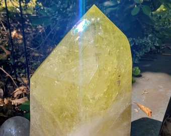 28lb Citrine Tower smoky large wand rainbow Huge lb smokey crystal quartz