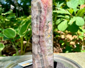 Fluorite tower point wand druzy fluroite large Natural stone obelisk