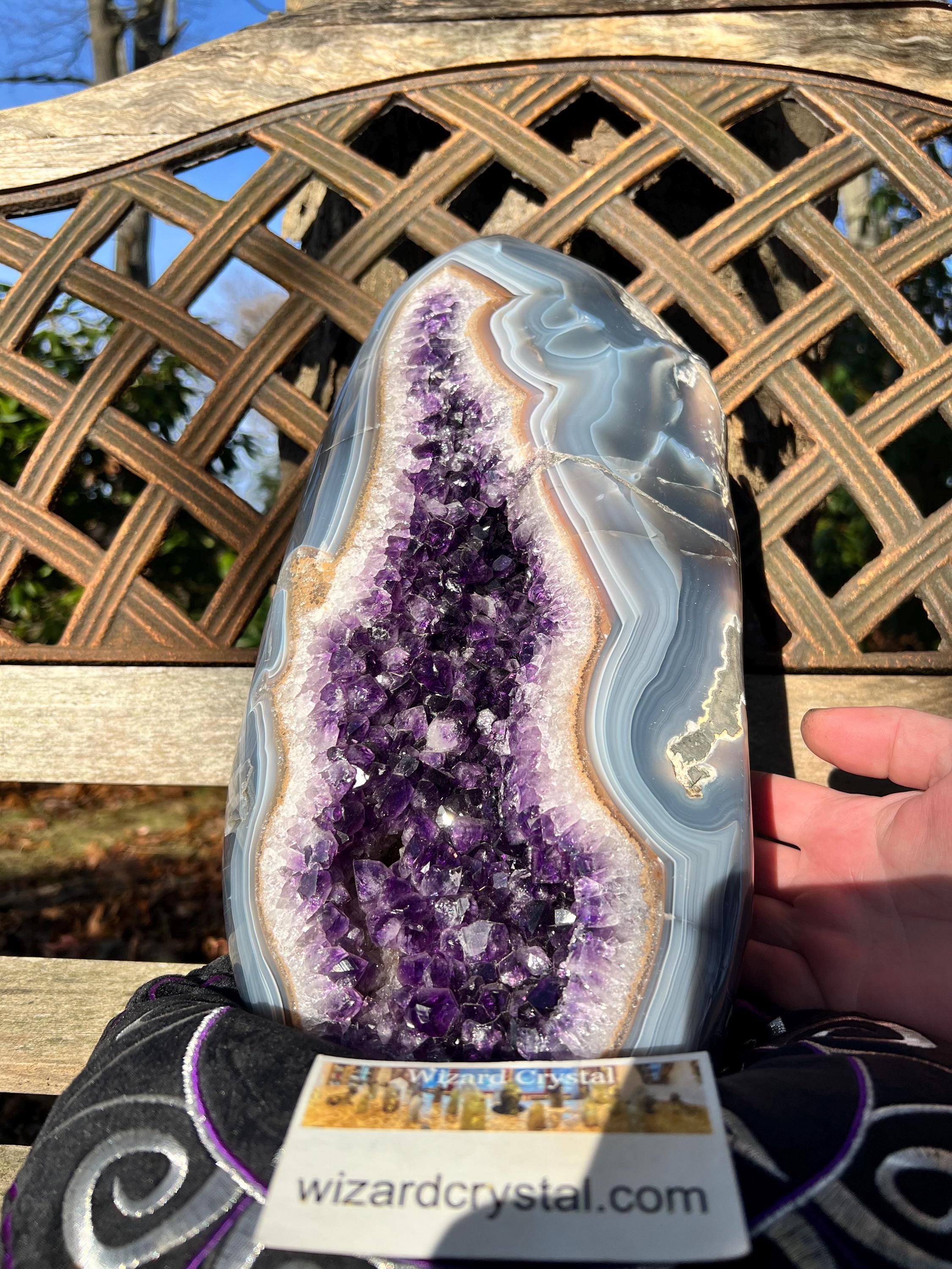 Large Amethyst Flame Geode: 15
