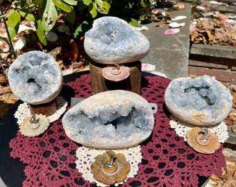 Celestite geodes large crystal geodes XL blue color lbs - Choose your exact stone