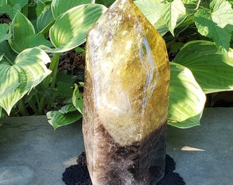11Lb Citrine point 10" Tower inch Citrine smokey crystal point XXL