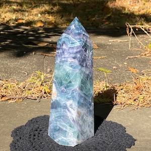 Large Fluorite 8” point tower point wand large tower XL