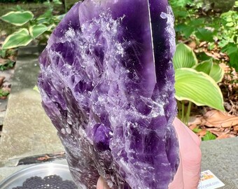 Amethyst cluster large 8" crystal elestial XL purple crystals