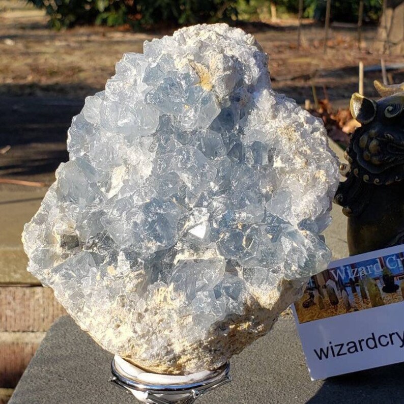 Celestite geode large crystal geodes XL blue color Pounds LB Etsy