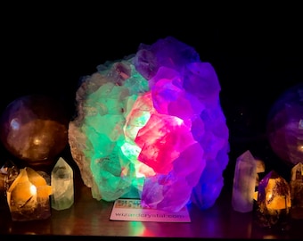 19LB Amethyst Lamp Geode crystal geodes XL big purple crystals Crown chakra