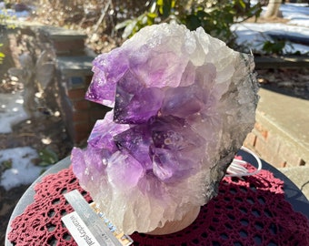 18Lb Amethyst Lamp Geode crystal geodes XL big purple crystals Crown chakra