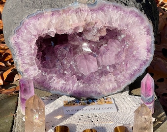 35LB Amethyst Geode Amazing standing amethyst Large Purple crystals XL cornucopia