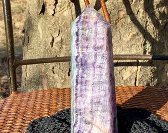 Fluorite 6.7" tower point fluroite Natural fluroite