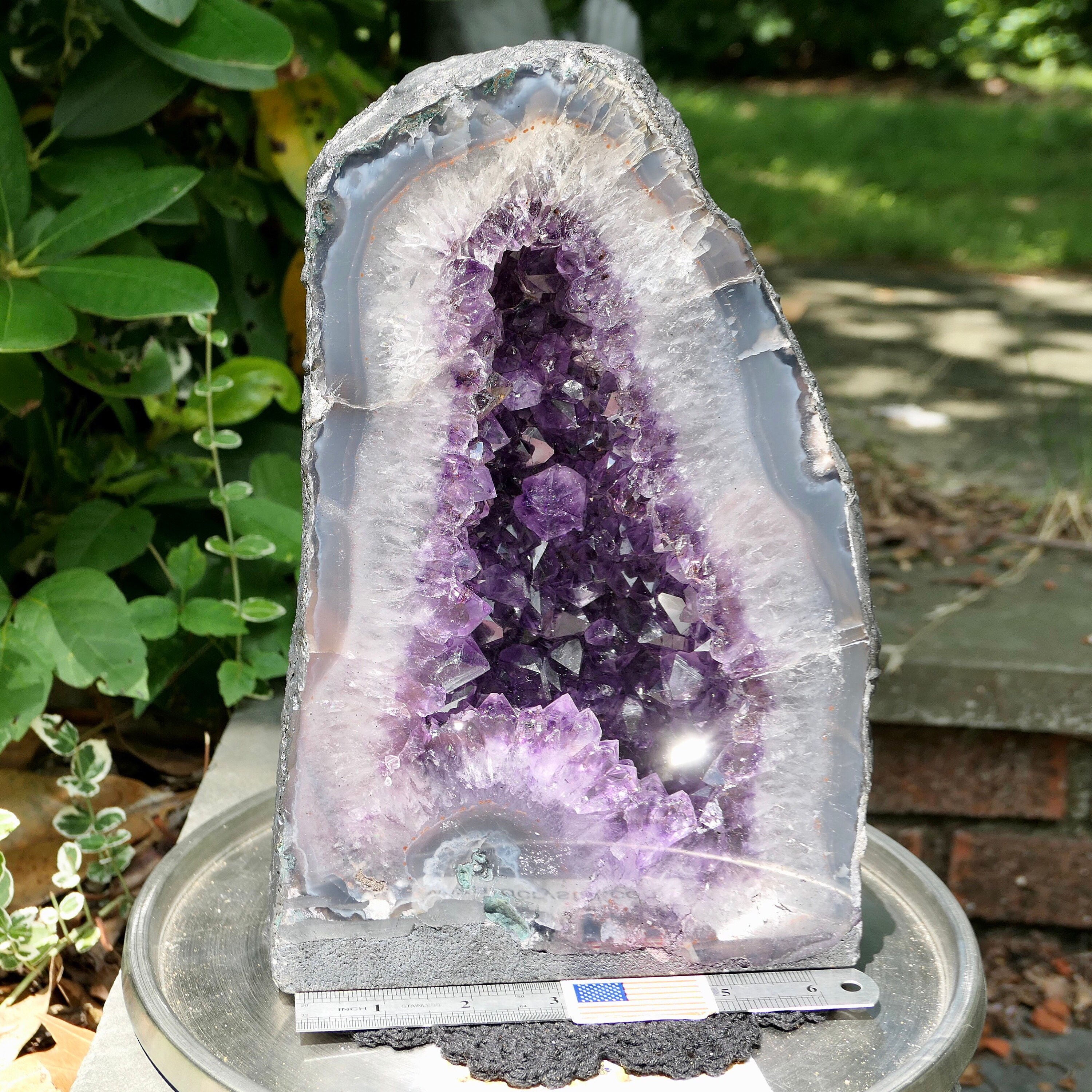 14LB アメジストジオード：大きな紫水晶のカテドラルストーン - Etsy 日本