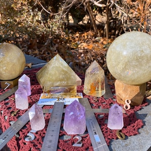 Citrine & Amethyst collection Rainbows Golden smokey crystal smoky generator XL Huge large point