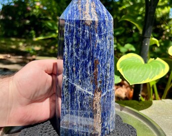 Blue Sodalite 6 Pounds point tower wand blue crystal sodalight