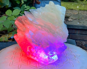 8LB Rainbow Calcite Cluster Fine specimen clear yellow orange XL large
