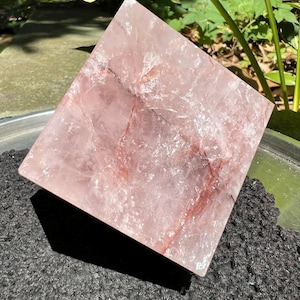 Red Hematoid Quartz natural crystal square heptahedron 2.3”