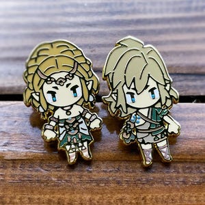 The Legend of Zelda Link and Zelda Enamel Pins