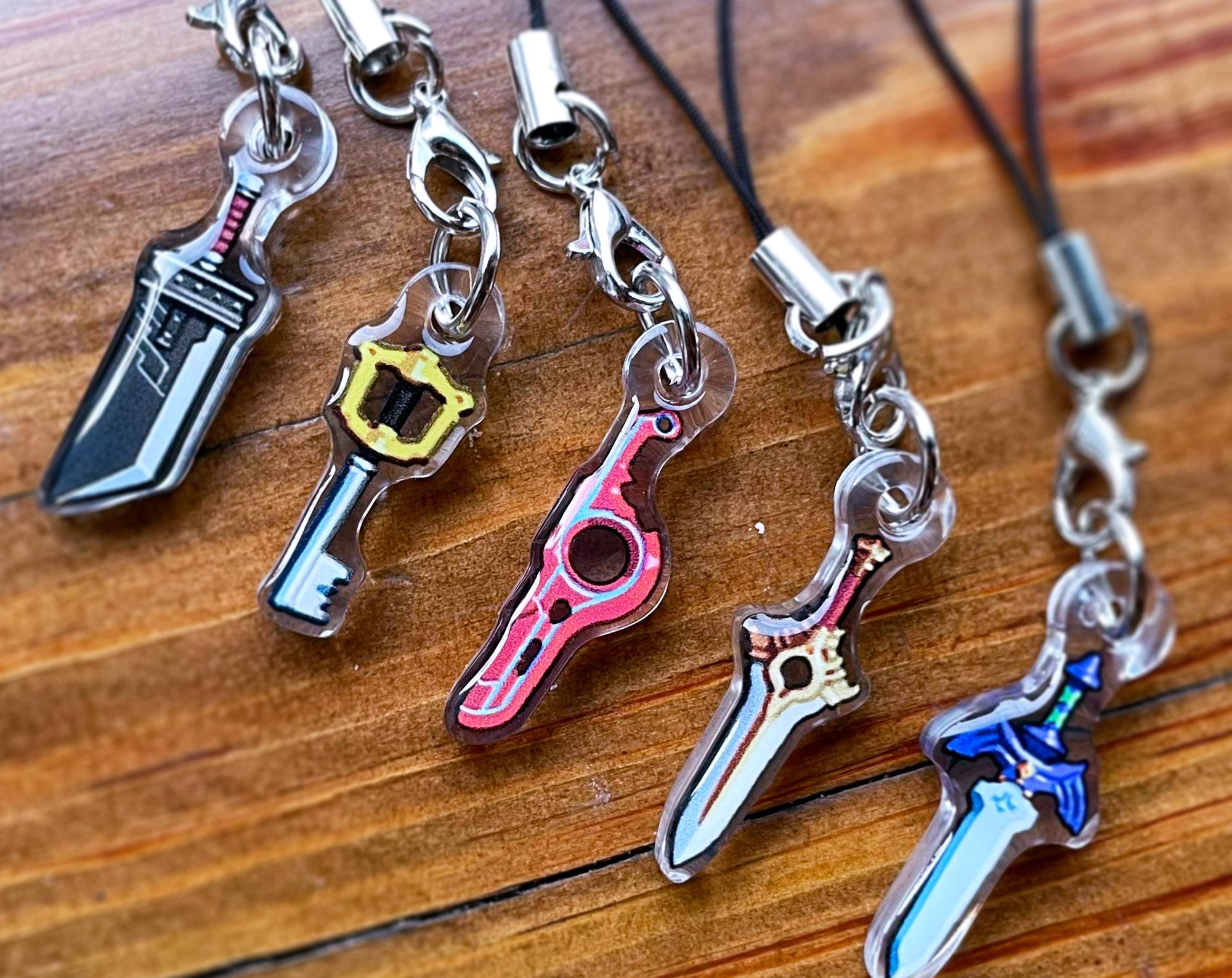 Video Game Swords Mini Phone Charms - Etsy